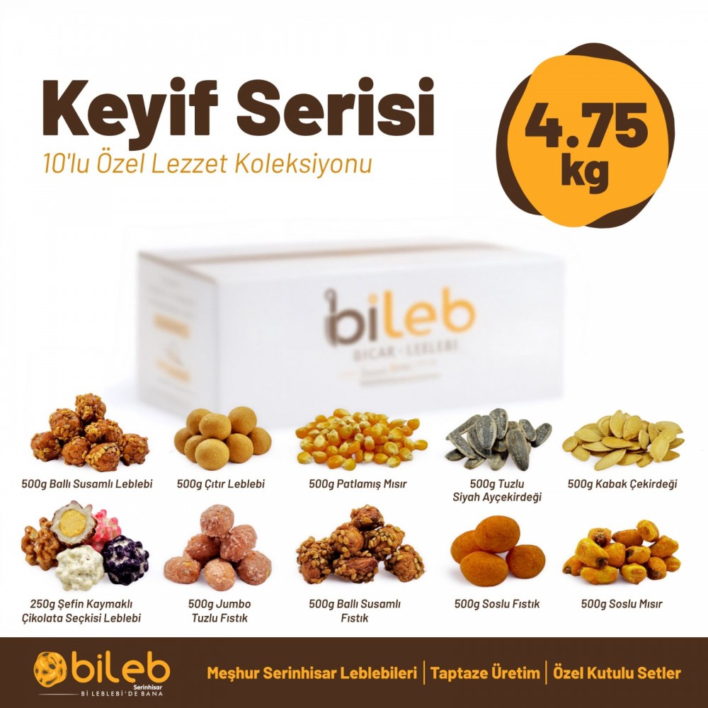 Bileb Keyif Serisi 10’lu Karışık Kuruyemiş Seti 4.75 kg – Özel Lezzet Koleksiyonu